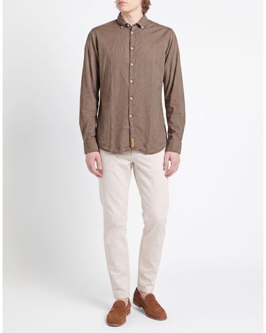 B.D. Baggies Brown Shirt Cotton for men