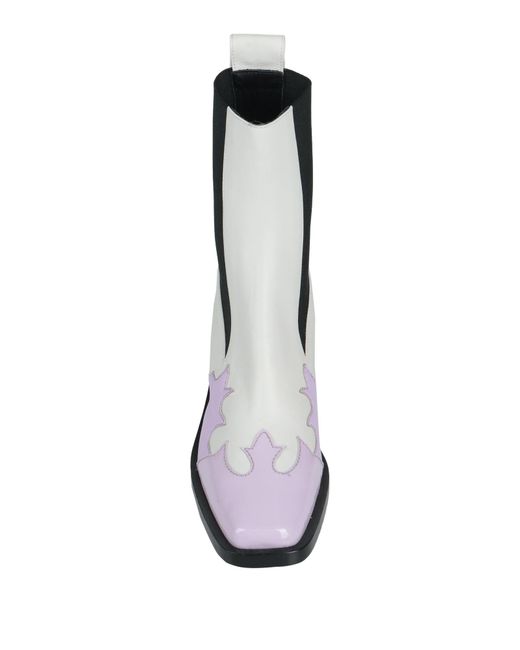 MSGM White Ankle Boots