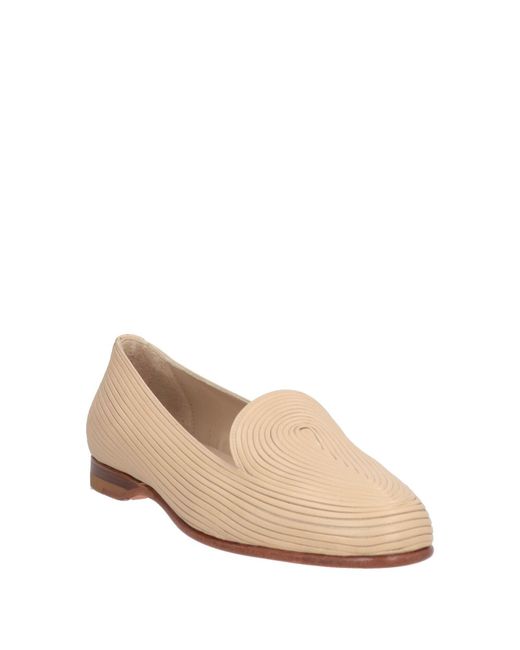 Santoni Natural Loafers Leather