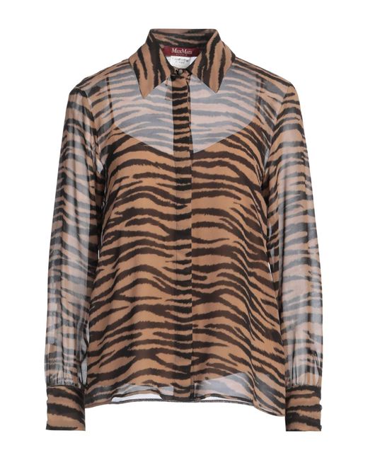 Max Mara Brown Shirt Silk