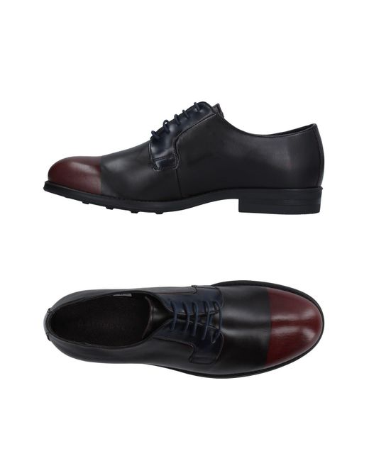 Attimonelli's Black Lace-Up Shoes Calfskin for men