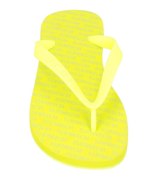 Sandalias de dedo Vetements de hombre de color Yellow