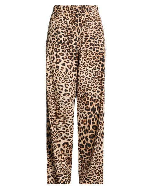 A PAPER KID Natural Camel Pants Cotton