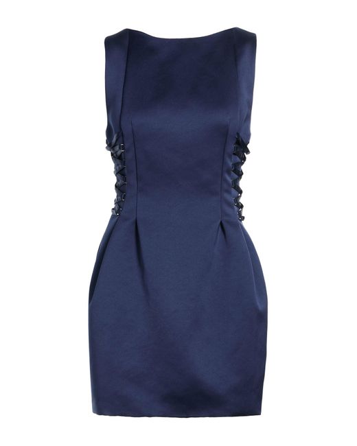 Elisabetta Franchi Blue Mini Dress Polyester