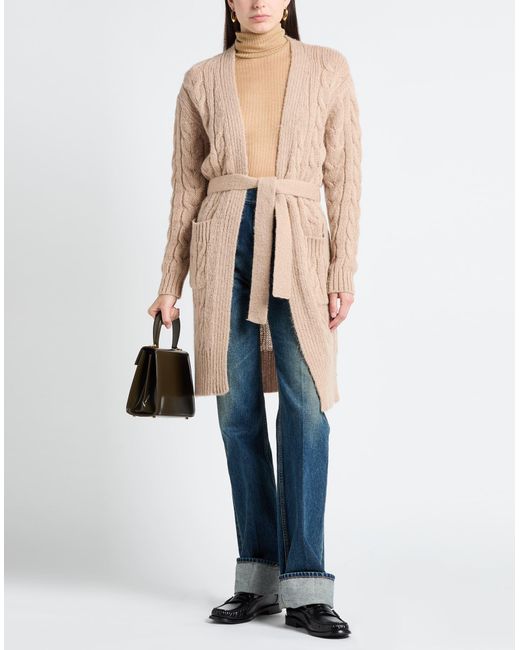 MARCIANO BY GUESS Natural Cardigan Acrylic, Polyamide, Alpaca Wool