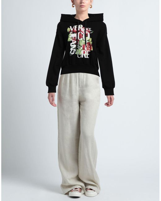 Versace Jeans Couture Black Sweatshirt Cotton, Elastane