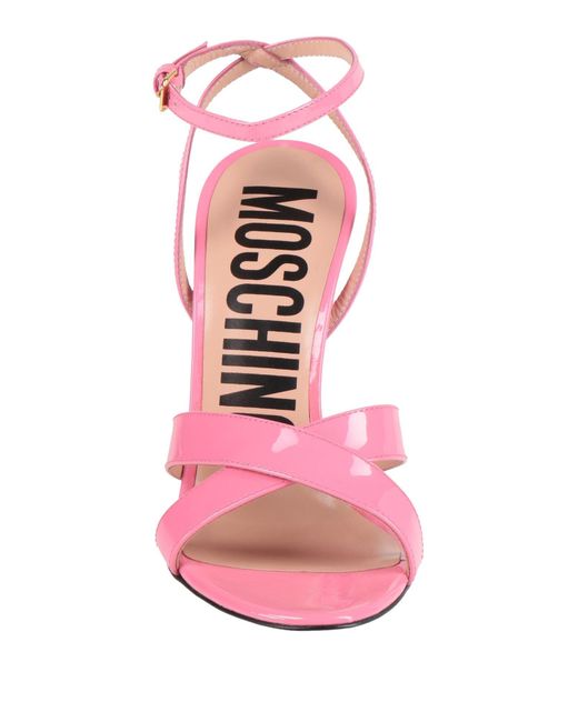 Moschino Pink Couture Sandals Leather