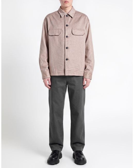 Kiton Natural Taupe Jacket Cashmere, Polyamide, Elastane for men