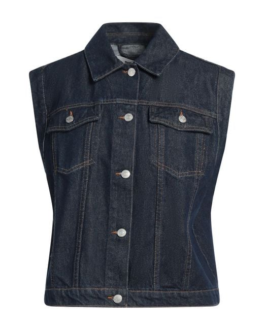 Oval Square Blue Denim Outerwear