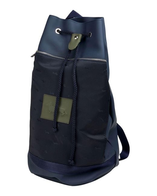 Harmont & Blaine Blue Backpack Rubber, Polyester, Polyurethane for men