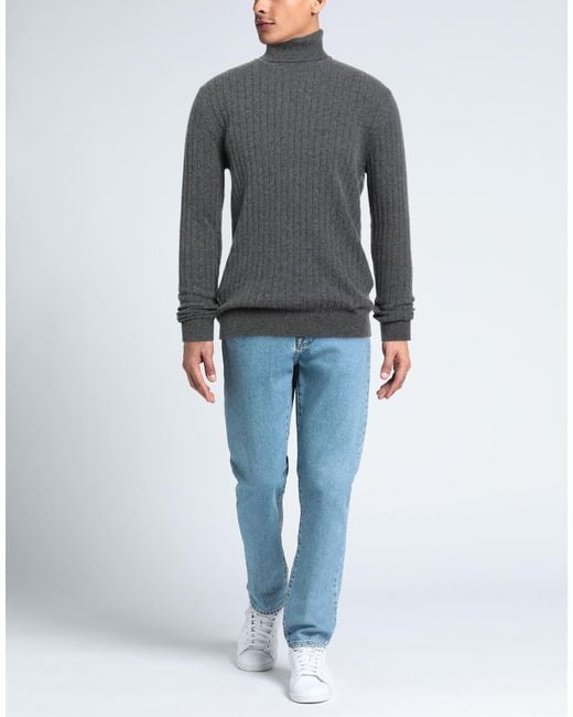 Jeordie's Gray Turtleneck Wool for men