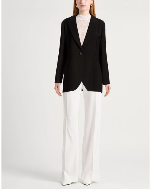 Liviana Conti Black Blazer Viscose, Virgin Wool, Elastane