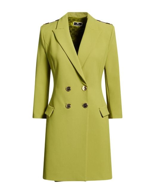 Elisabetta Franchi Green Lime Mini Dress Polyester, Elastane