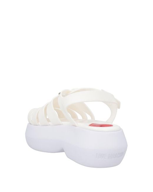 Love Moschino White Sandals Pvc