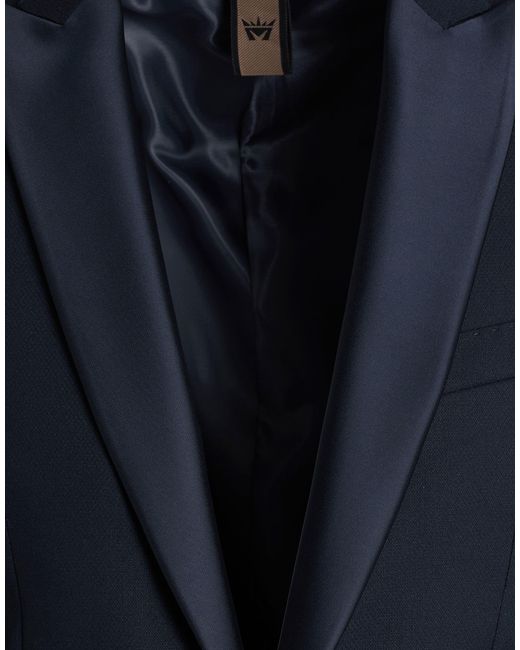 MULISH Blue Midnight Suit Polyester, Viscose, Elastane for men