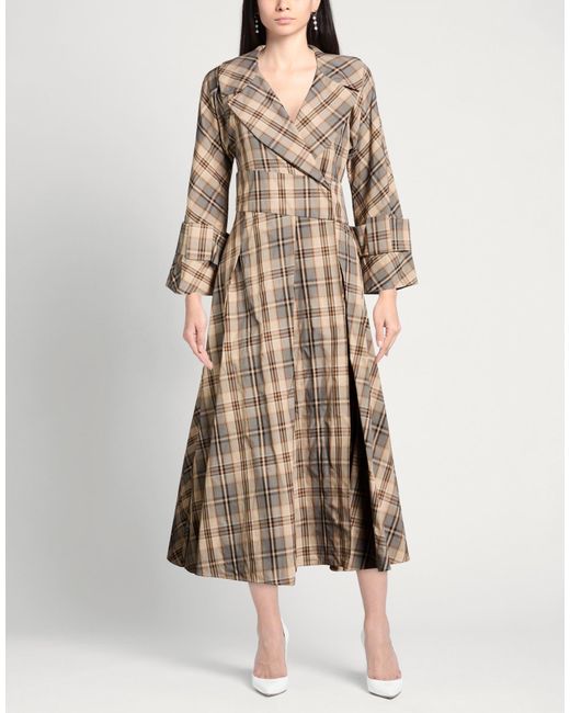Co.Go Natural Midi Dress Polyester, Silk