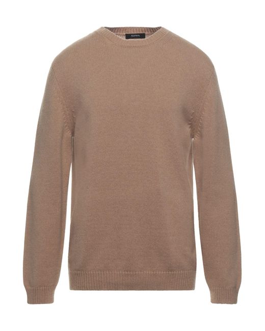 Alpha Studio Brown Sweater Cashmere, Wool for men