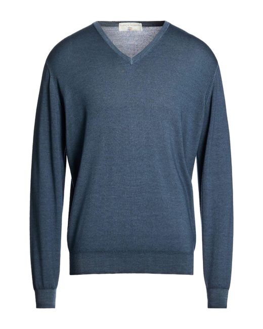 FILIPPO DE LAURENTIIS Blue Sweater Merino Wool for men