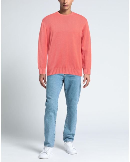 Rossopuro Pink Sweater Cotton for men