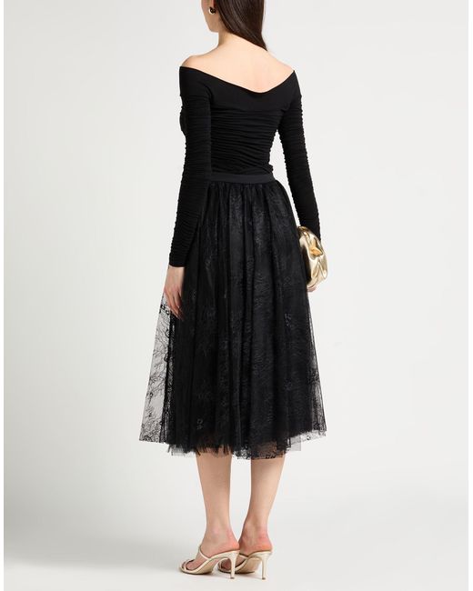 Elisabetta Franchi Black Midi-Rock