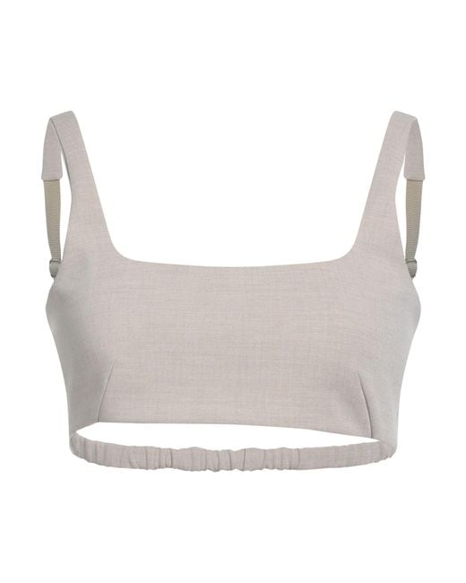 Patrizia Pepe Gray Top Polyester, Viscose, Elastane