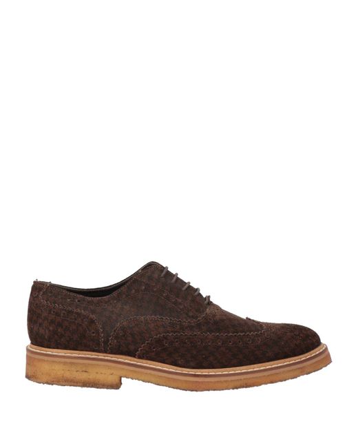 Gold Brothers Brown Brothers Dark Lace-Up Shoes Leather for men