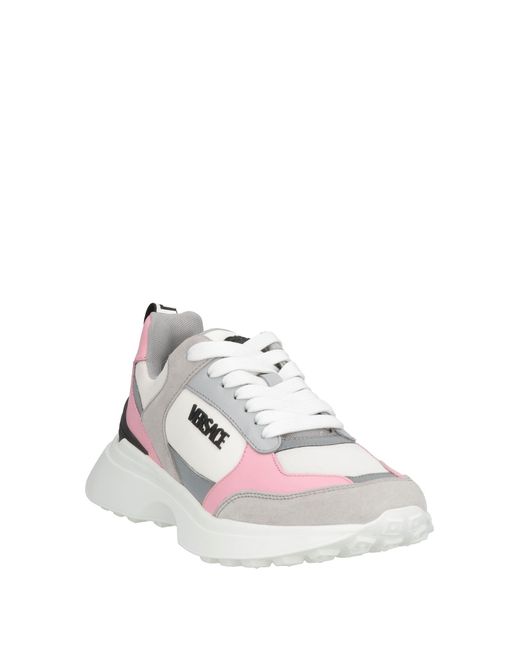 Versace Multicolor Light Sneakers Calfskin, Textile Fibers