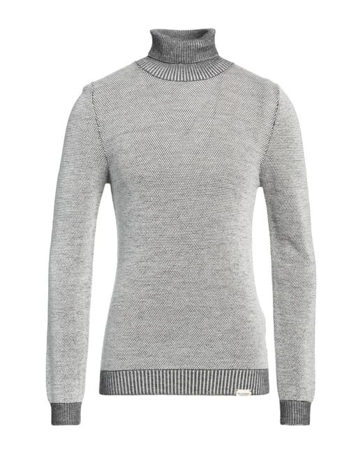 Brooksfield Blue Light Turtleneck Virgin Wool for men