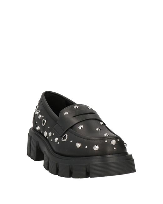 Love Moschino Black Loafers Calfskin
