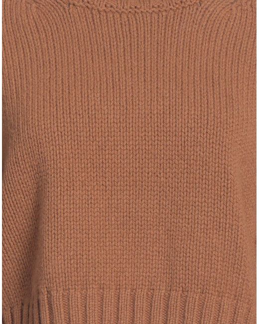 Roberto Collina Brown Turtleneck Wool, Cashmere