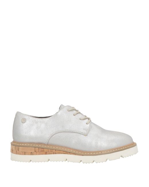 Xti White Lace-Up Shoes Tele Fibers