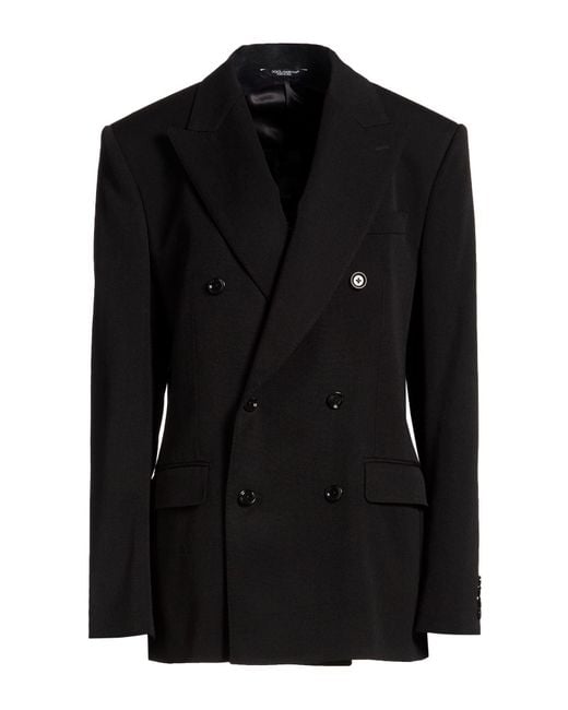 Dolce & Gabbana Black Blazer Virgin Wool, Polyamide