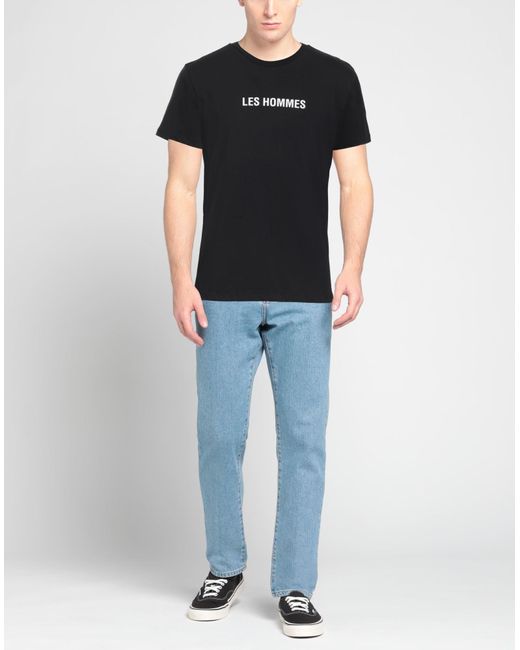 Les Hommes Black T-shirt for men