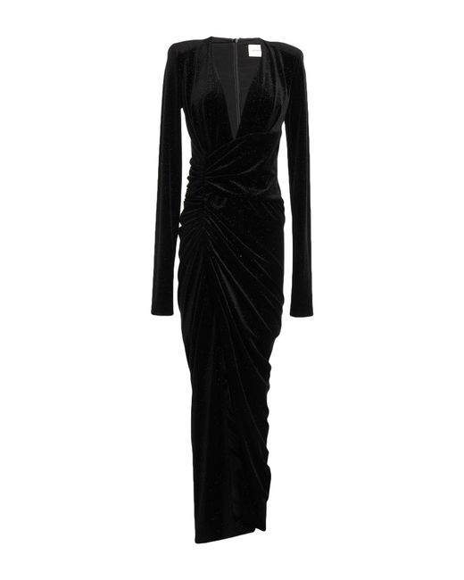 Alexandre Vauthier Black Maxi Dress Polyester, Elastane
