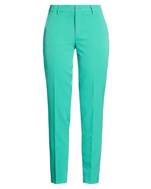 Liu Jo Green Better Emerald Pants Polyester, Elastane