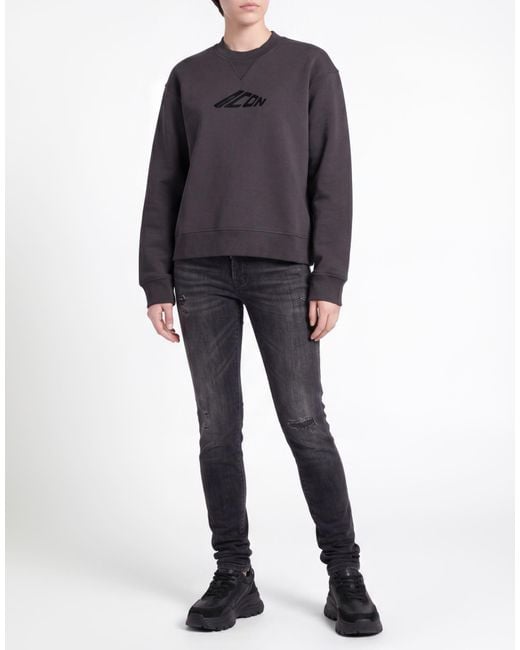 DSquared² Blue Icon Charcoal Sweatshirt Cotton, Polyester