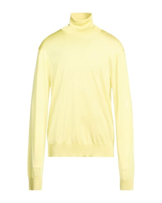 Dolce & Gabbana Yellow Turtleneck Viscose for men