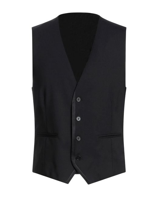 Tonello Black Tailored Vest for men