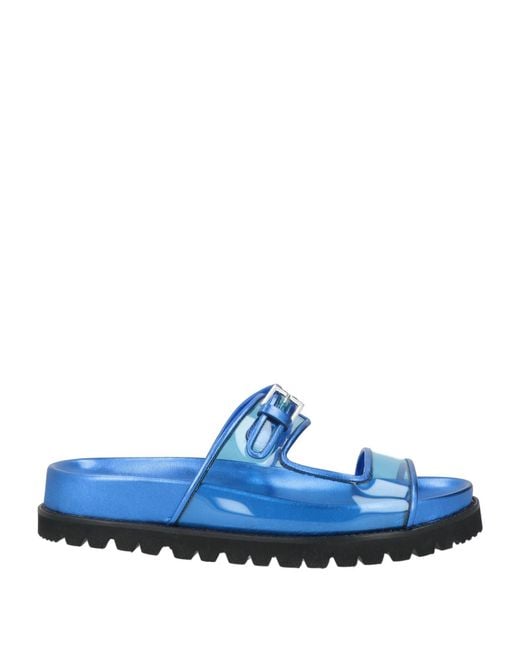 Alberta Ferretti Blue Sandals Leather, Rubber