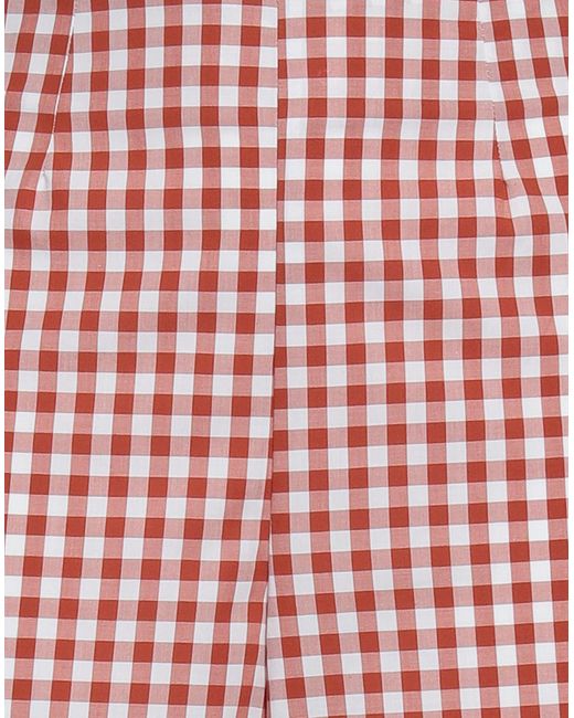 Rose' A Pois Red Rust Pants Cotton