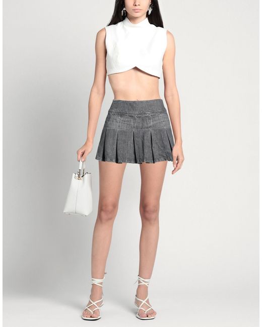 Hysteric Glamour Gray Denim Skirt Cotton