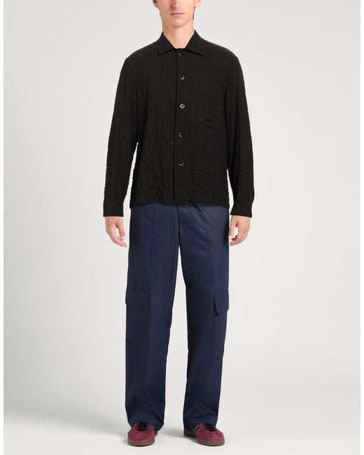 Barena Black Charcoal Shirt Viscose, Wool, Polyamide, Elastane, Polyester for men