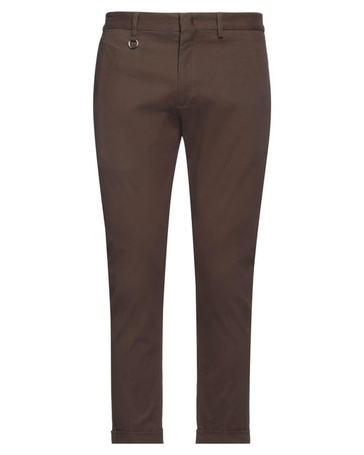 GOLDEN CRAFT 1957 Brown Pants Cotton, Elastane for men