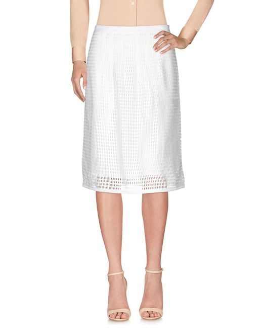 Paul Smith White Midi Skirt Polyester