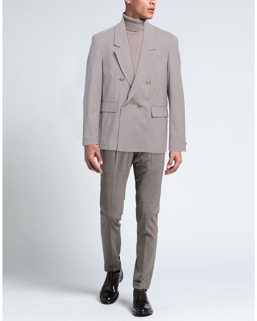 PELINGA Gray Blazer Virgin Wool, Polyester, Elastane for men