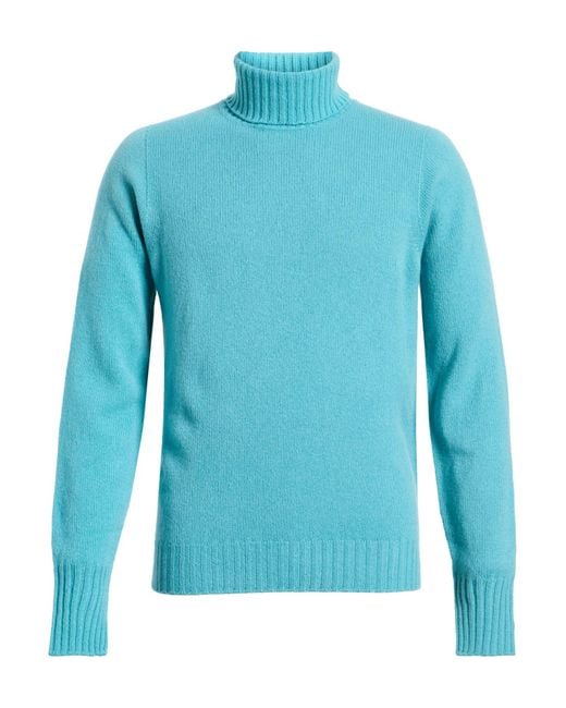 Drumohr Blue Turtleneck for men