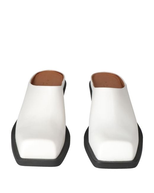 Marni White Mules & Clogs