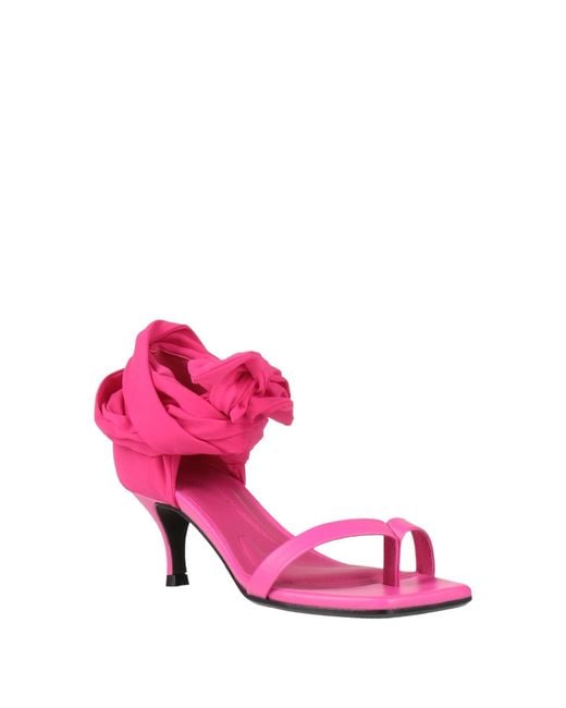 High Pink Thong Sandals