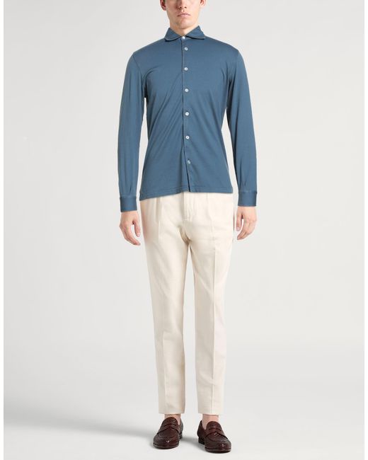 Fedeli Blue Shirt for men