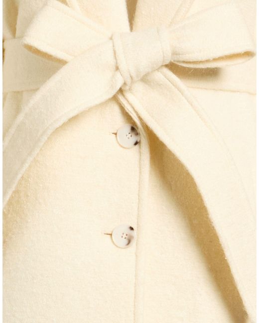 Patrizia Pepe White Coat Virgin Wool, Mohair Wool, Polyamide